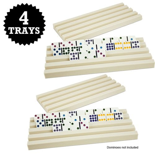 Set of 2 WYZworks Plastic Domino Trays Holders for Mexican Train 